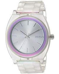 Nixon Clear/Silver Sunray/Rainbow - 100 Meter / 10 ATM Water Resistant Analog Fashion Watch (40mm Watch Face, 20mm Acetate - Mehrfarbig
