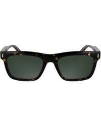 Calvin Klein - Dark Havana Met Solide Groene - Lyst