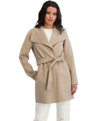 Tahari - Double Face Wool-Blend Belted Coat - Lyst