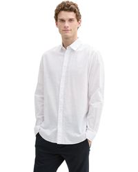 Tom Tailor - Fitted Kurzarmhemd mit Muster - Lyst