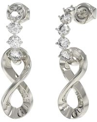 Guess - Women's Earrings From The Endless Dream Collection. Jewel Made Of 90% Stainless Steel - 10% Crystal, With Rhodium Finish. - Lyst