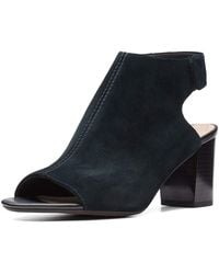 Clarks - Deva Bell S Suede Sandals 5 Uk Black - Lyst