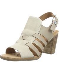 TOMS Tan Leather Women's Majorca Cutout Sandals in Brown - Lyst