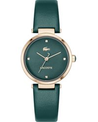 Lacoste - Reloj con Movimiento de Cuarzo de Tres Manecillas para Mujer Colección ORBA con Correa de Cuero Verde - 2001424 - Lyst