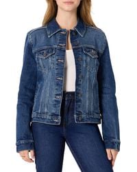 Amazon Essentials - Regular-Fit Trucker-Jacke Denim Mit Geringem Stretchanteil Knopfleiste Vorderseite - Lyst