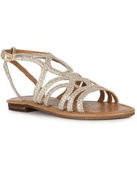 Geox - D Sozy S Flat Sandalen Voor - Lyst