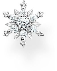 Thomas Sabo - Single Ear Stud Snowflake With White Stones Silver 925 Sterling Silver H2260-051-14 - Lyst