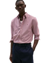 Tommy Hilfiger - Flex Poplin Micro Gingham Shirt Mw0mw40457 L/s Shirt - Lyst