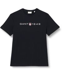 GANT - T-Shirt Stampata con Grafica SS - Lyst