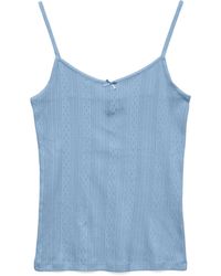 Vero Moda - Vmlisa Pointelle Singlet Top JRS Noos - Lyst