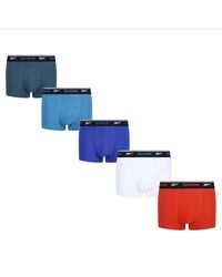 Reebok - Calzoncillos Boxer Para Hombres En Azul/blanco/rojo Con Tecnología Que Absorbe La Humedad Shorts - Lyst
