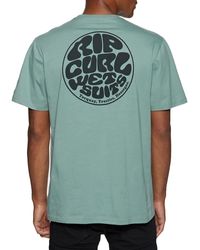 Rip Curl - Wetsuit Icon Short Sleeve Tee Mineral Blue 2xl - Lyst
