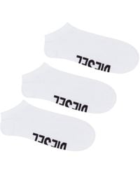 DIESEL - 3-Pack Low-Cut Logo Instep Socks - Lyst