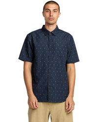 Volcom - Bankstone Short Sleeve Woven Button Down Shirt - Lyst