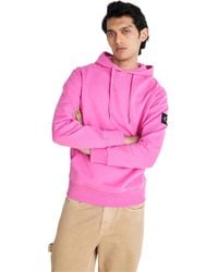 Calvin Klein - Badge Hoodie Hoodies Pink - Lyst