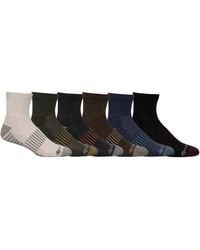 Columbia - Pique Footbed Quarter Crew Socks 6 Pair - Lyst