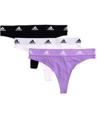 adidas - Cotton Stretch Thong Panties 3-pack - Lyst
