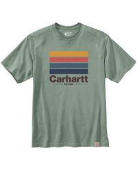 Carhartt - Relaxed Fit Heavyweight Short-Sleeve Line Graphic T-Shirt - Lyst