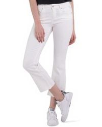 Replay - Jeans a Zampa Donna Faaby Flare Crop Comfort Fit Super Elasticizzati - Lyst