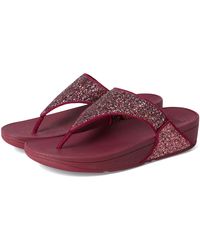 Fitflop - Lulu Multi-tonal Glitter Toe-post Sandals - Lyst
