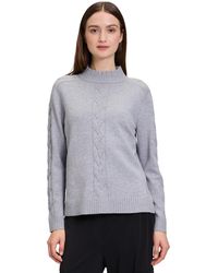 Betty Barclay - Strickpullover mit Stehkragen Grey Melange,46 - Lyst