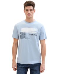 Tom Tailor - Basic T-Shirt mit Print - Lyst