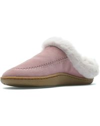 Clarks - Pilton Home Suede Slippers In Standard Fit Size 7 - Lyst