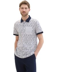 Tom Tailor - Basic Piqué Poloshirt mit Allover-Print - Lyst