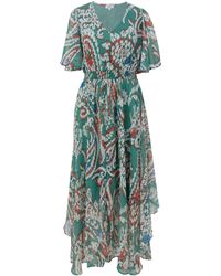 S.oliver - Maxi Kleid mit Allover Print - Lyst