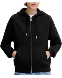 Calvin Klein - Sudadera con Cremallera Mujer Archive Logo French Terry con Capucha - Lyst