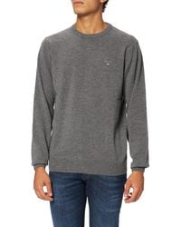 GANT - Superfine Lambswool Crew Pullover Sweater - Lyst