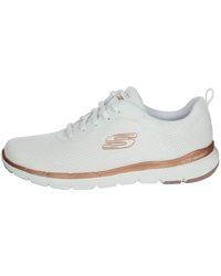 skechers black & bronze flex appeal 3.0 trainers