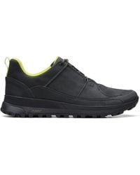 Clarks - ATL Trek Run Scarpe in pelle nera - Lyst