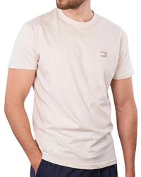 Tommy Hilfiger - Tommy Jeans Reg Badge Ecru T-shirt Voor - Lyst