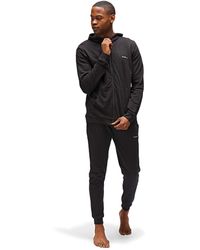 Ben Sherman - Long Sleeve Zip Up Lounge Hoodie Sweatshirt In Black Hooded - Lyst