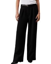 Calvin Klein - Calvin Klein Stoffhose Stretch Crepe Straight Pant Elegant - Lyst
