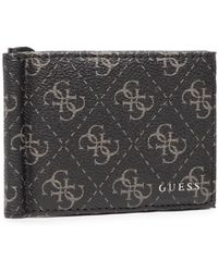  GUESS Vezzola Money Clip Card Case Dark Brown : Clothing, Shoes  & Jewelry