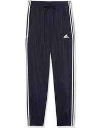 adidas - Aeroready Essentials Woven 3-stripes Tapered Pants Ink/white Small - Lyst