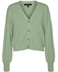Vero Moda - VMNANCY LS V-Neck Short Cardigan GA Boo Strickjacke - Lyst