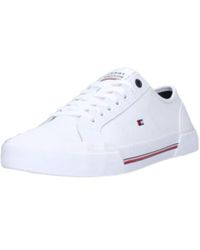 Tommy Hilfiger Core Corporate Vulc Leather - Blanc