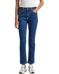 Straight High Waist Shine De Pepe Jeans De Color Negro