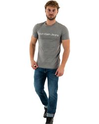 Calvin Klein - CORE INSTITUTIONAL LOGO SLIM TEE - Lyst