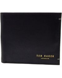 Ted Baker - Harrvee Bifold Coin Leather Wallet In Black Leather - Lyst