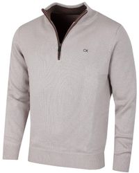 Calvin Klein - Mens 2024 1/2 Zip Ck Golf Sweater - Oat - Xl - Lyst