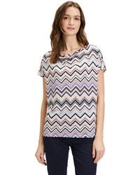 Betty Barclay - Printshirt mit Wasserfallausschnitt Rosé/Blue,48 - Lyst