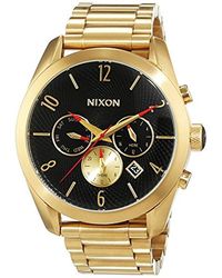 Nixon Armbanduhr Bullet All Gold / Black Chronograph Quarz Edelstahl A366510-00 - Mettallic