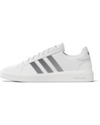 adidas - Grnd Crtbs2.0 S Trainers White/silver Metallic/white 4.5 - Lyst