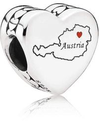 PANDORA - Charm "Herz Germany" silber 792015_E005 - Lyst