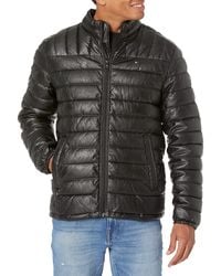 Tommy Hilfiger - Lightweight Quilted Faux Leather Puffer Jacket - Lyst