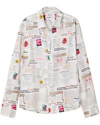 Desigual - Long-sleeve Newspaper Shirt - Lyst